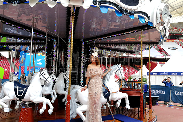Longines model carousel horses is available in Dinis amusement ride supplier