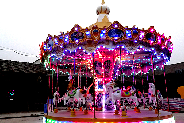 16-seater double flying eave carousel for Pure client