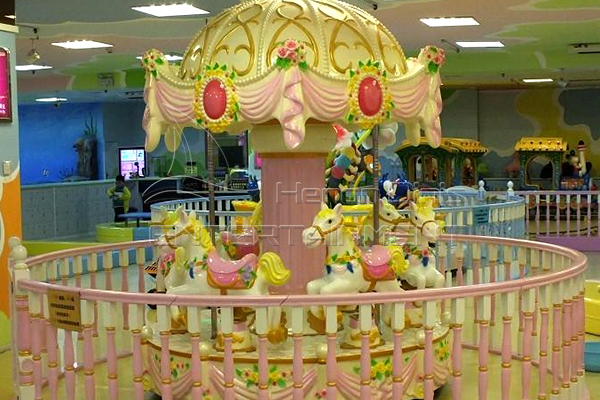 Dinis indoor playground small carousel horse for sale