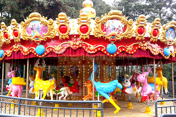 rotating ponies for 36 seats carousel