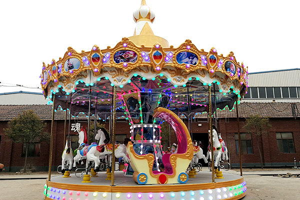 Dinis merry go round with horses at city parks