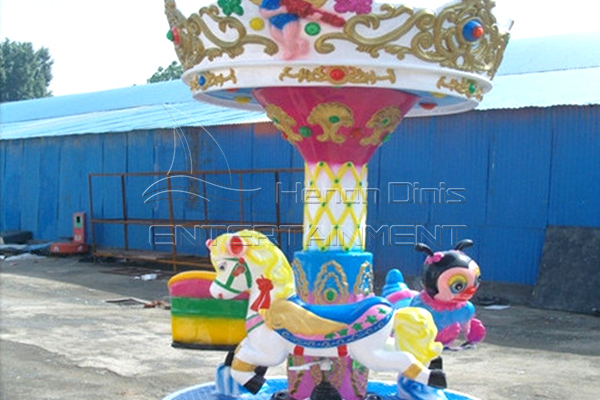 Dinis pony carousel cute kiddie ride 3 seats