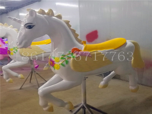 Dinis vintage carousel horse unicorn 40x38 amusement parks