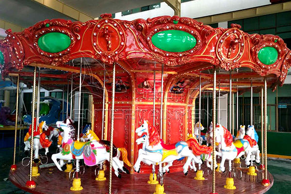 Dinis vtg merry go round horse carousel