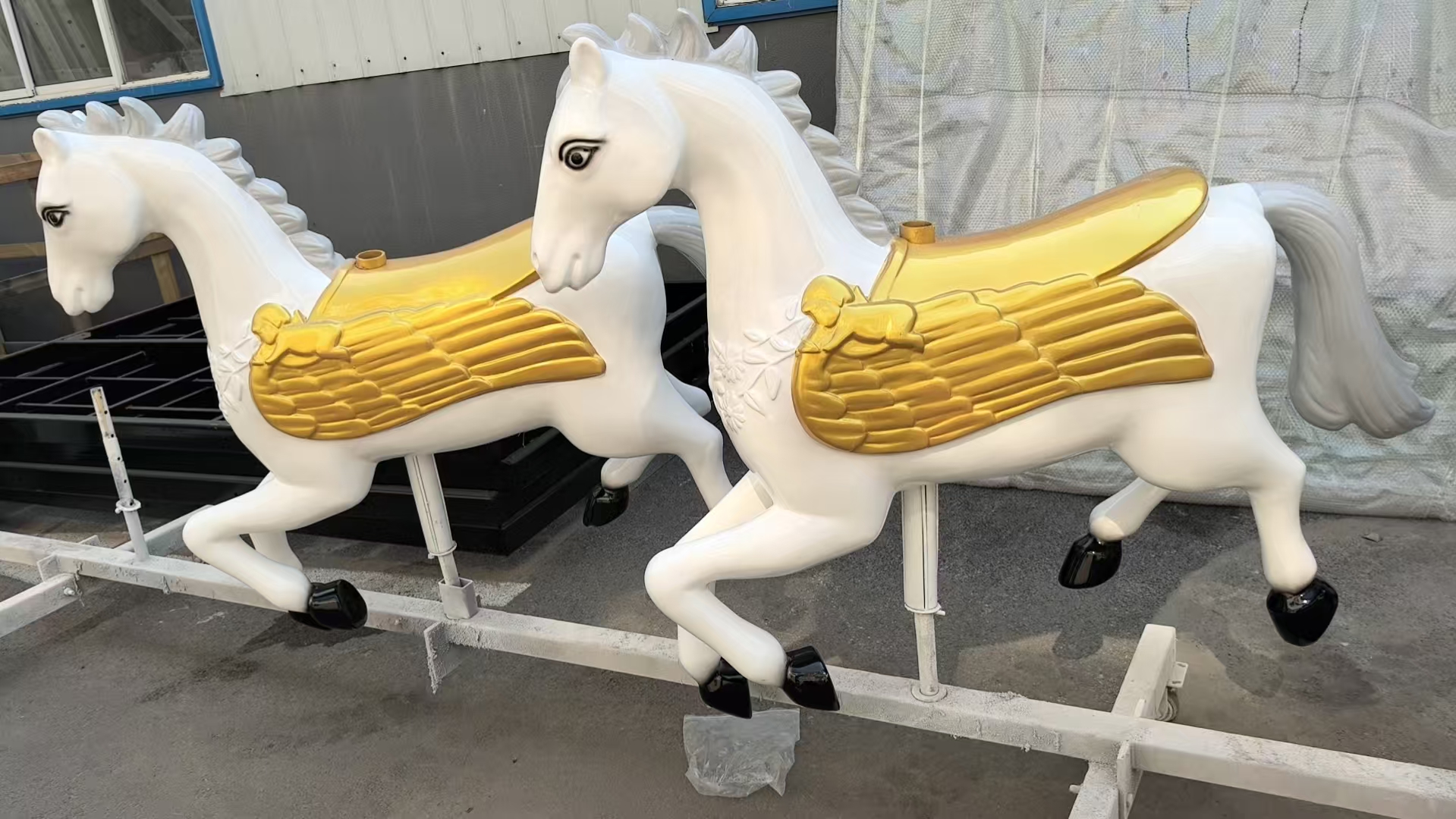 Double Decker Carousel Horse Painting